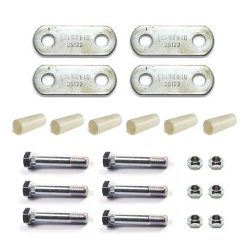 2K-3.5K single hardware with short shackle links, stover nuts and nylon bushings without hanger