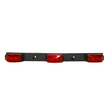 Red light bar on black metal base Red light bar on black metal base