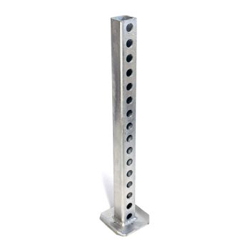 24" galvanized 2" square tube stabilizer foot with 5" x 5" base