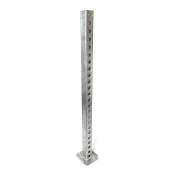 36" galvanized 2" square tube stabilizer foot with 5" x 5" base