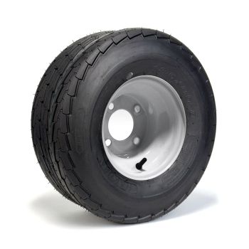 215/60-8 8 ply LRD 990 lbs Hakuba tire and 8" 4 holes white rim with tube
