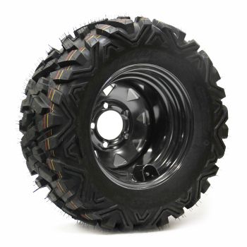 Pneu VTT 27/12-12 6 plis P350 Wanda Hakuba et jante 12" 5 trous noire et protège-valve