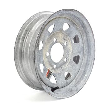 13" x 4 1/2" 5 holes 1660 lbs galvanized rim (slight imperfection final sale)