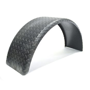 Aile simple 9" x 29 1/2" acier strié 14 GA (jante 14")