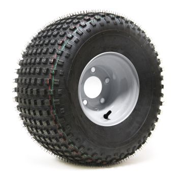 22/11-8 4 ply 340lbs P323 Wanda Hakuba ATV tire and 8" 5 holes white rim 22/11-8 4 ply 340lbs P323 Wanda Hakuba ATV tire and 8" 5 holes white rim