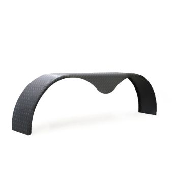 10 3/4" x 72" 14 GA tandem steel fender checkered plate (16" rim)