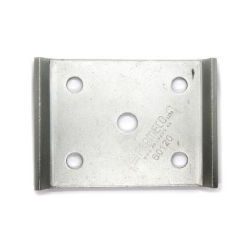 Plaque de fixation 3" pour boulon en U 1/2" et ressort 2" zinc