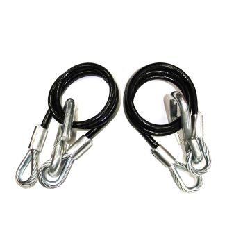 5/16" x 40" safety cable with 7.5K hooks (2) 5/16" x 40" safety cable with 7.5K hooks (2)