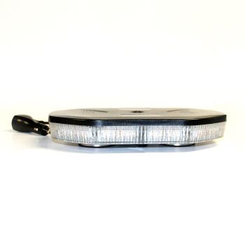 Gyrophare LED 11" x 7" clair avec diodes ambres et base magnétique 40W 10V