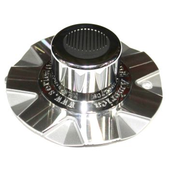 Centre de roue 8 trous 16" série 06 plastique chrome