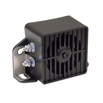 4" x 2.65" 12-24V 97 decibels back-up alarm 4" x 2.65" 12-24V 97 decibels back-up alarm