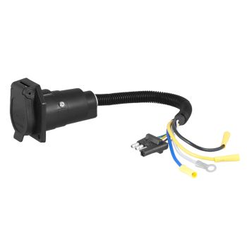 4-way flat (car) to 7-way RV blade (trailer) adapter CURT
