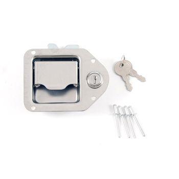 Poignée acier inoxydable avec serrure pour coffre (ouverture dessous) DEEZEE