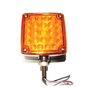 Lumière de position LED 2 faces 4 5/8" x 4 5/8" x 2 1/2" ambre et rouge gauche (vertical)