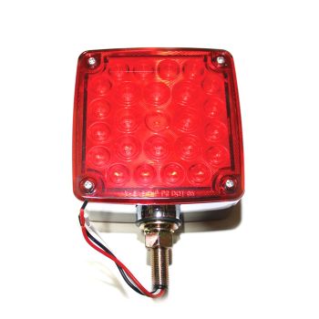 Lumière de position LED 2 faces 4 5/8" x 4 5/8" x 2 1/2" ambre et rouge droit (vertical)