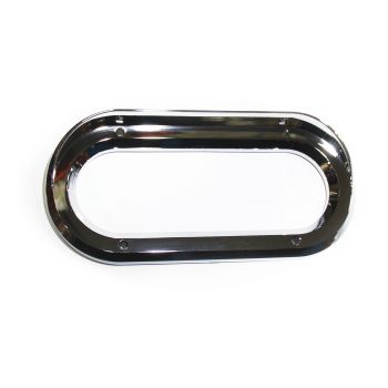 Contour 6 1/2" oval chrome avec visière