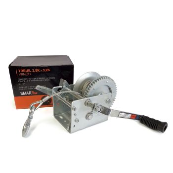 2.5K 2-way trailer winch with 2 speeds, 24' cable and brake mechanism SMARTOW 2.5K 2-way trailer winch with 2 speeds, 24' cable and brake mechanism SMARTOW