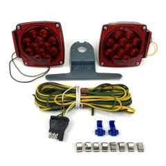 4 1/2" x 4 1/2" x 2 1/2" 14 red diodes LED tail lights for (25' wire) for small trailer