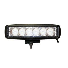 Lampe de travail LED 6" x 1 3/4" claire 6 diodes 18W (90°)