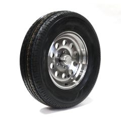 Pneu radial 225/75R15 6 plis LRC 2150 lbs Sterling et jante 15" 5 trous modulaire aluminium