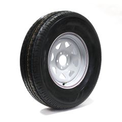Pneu radial 225/75R15 6 plis LRC 2150 lbs Sterling et jante 15" 5 trous rally