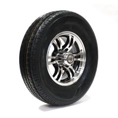 225/75R15 6 ply LRC 2150 lbs radial Sterling tire and 15" 6 holes aluminum Jaguar rim