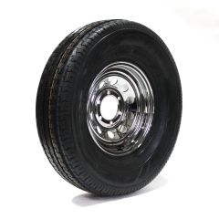 225/75R15 6 ply LRC 2150 lbs radial Sterling tire and 15" 6 holes chrome rim
