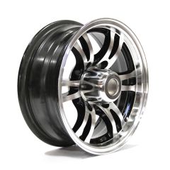 15" x 6" 6 holes 2830 lbs black aluminum Jaguar rim and cap