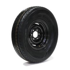 225/75R15 6 ply LRC 2150 lbs radial Sterling tire and 15" 6 hole black rim