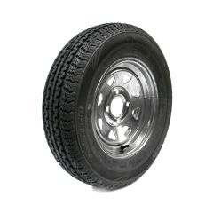 ST145R12 10 ply LRE 1520 lbs radial Sterling tire and 12" 4 holes galvanized rim
