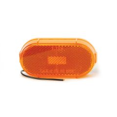 4" x 2" amber Inc. clearance light with reflective