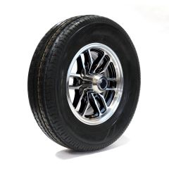 225/75R15 6 ply LRC 2150 lbs radial Sterling tire and 15" 6 holes black aluminum Osprey rim