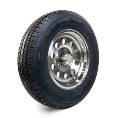 Pneu radial 205/75R15 6 plis LRC 1820 lbs Castle Rock et jante 15" 5 trous modulaire aluminium