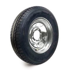 ST205/75R15 6 ply LRC 1820 lbs radial Castle Rock tire and 15" 6 holes galvanized rim