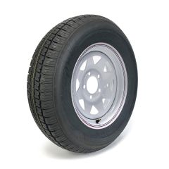 Pneu radial 205/75R14 6 plis LRC 1760 lbs Castle Rock et jante 14" 5 trous rally