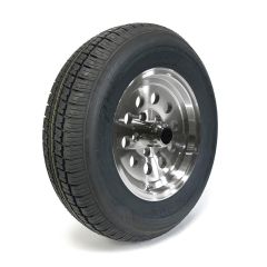 Pneu radial 205/75R14 6 plis LRC 1760 lbs Castle Rock et jante 14" 5 trous modulaire aluminium