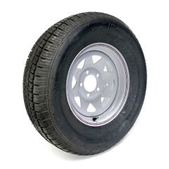 Pneu radial 205/75R14 8 plis LRD 2040 lbs Castle Rock et jante 14" 5 trous rally