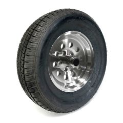 Pneu radial 205/75R14 8 plis LRD 2040 lbs Castle Rock et jante 14" 5 trous modulaire aluminium