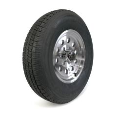 Pneu radial 235/80R16 10 plis LRE 3520 lbs Castle Rock et jante 16" 6 trous modulaire aluminum