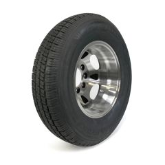 Pneu radial 235/80R16 10 plis LRE 3520 lbs Castle Rock et jante 16" 8 trous double aluminium
