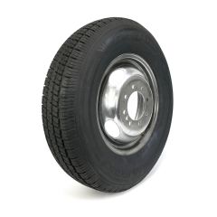 Pneu radial 235/80R16 10 plis LRE 3520 lbs Castle Rock et jante 16" 8 trous double galvanisée