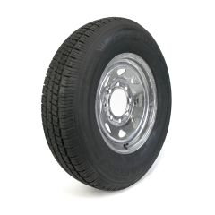 Pneu radial 235/80R16 10 plis LRE 3520 lbs Castle Rock et jante 16" 8 trous galvanisée