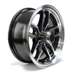 13" x 6" rim 5 holes 1710 lbs black aluminum Osprey and cap