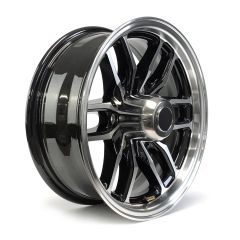 16" x 7" 6 holes 3300 lbs black aluminum Osprey rim and cap