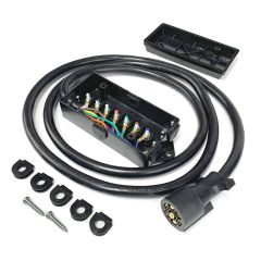 7-way connector 2/10GA, 1/12GA and 4/14GA and 8' HD wire (trailer) with 7-pole junction box SMARTOW