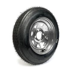 Pneu 4.80-12 6 plis LRC 990 lbs Roadguider et jante 12" 4 trous galvanisée