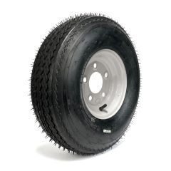 570-8 6 ply LRC 910 lbs Roadguider tire and 8" 5 holes white rim