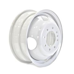 16" x 6" 8 holes 3000 lbs white double rim