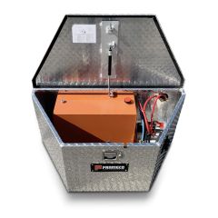 Unité hydraulique 8 gallons simple-action avec coffre en aluminium