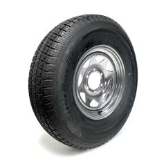 Pneu radial 235/85R16 12 plis LRF 3960 lbs Castle Rock et jante 16" 6 trous galvanisée